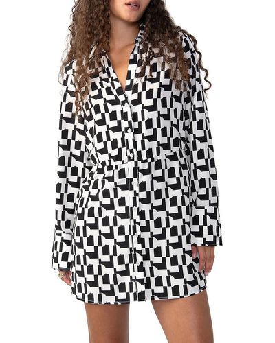 Sanctuary Collared Cocktail Shirtdress - White