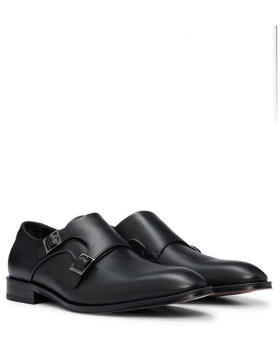 BOSS Double-monk Shoes - Black
