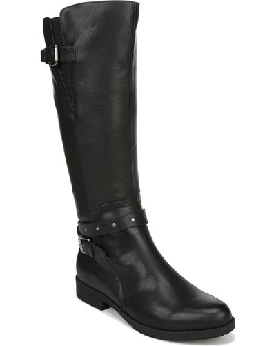 SOUL Naturalizer Vikki Studded Strappy Riding Boots - Black