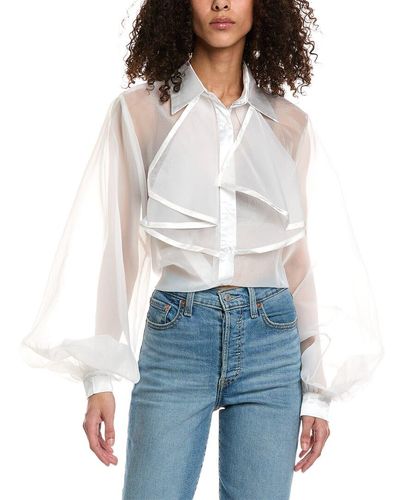 Beulah London Organza Top - White