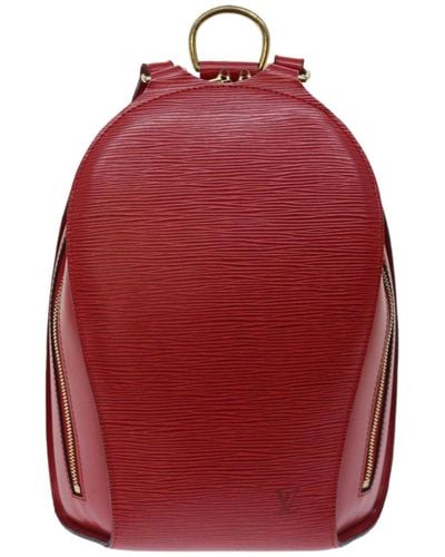 Louis Vuitton Mabillon Leather Backpack Bag (pre-owned) - Red