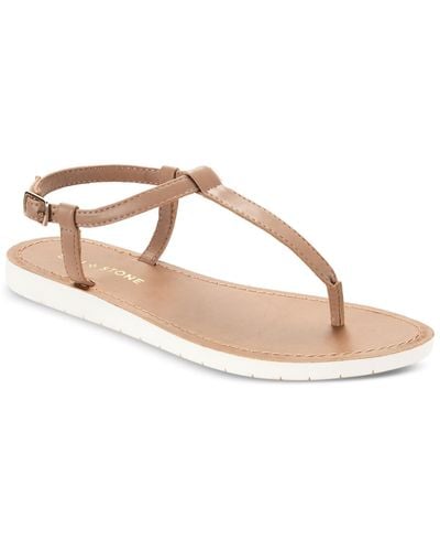 Sun & Stone Kristi Ankle Summer Thong Sandals - Natural