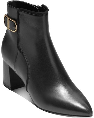 Cole Haan Ettie Pointed Toe Casual Ankle Boots - Black