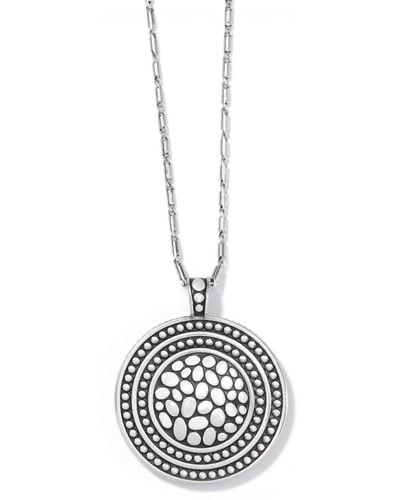 Brighton Pebble Round Convertible Reversible Necklace - Metallic