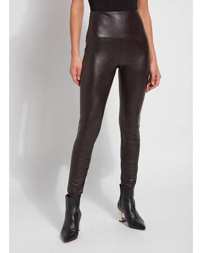Lyssé Textured Leather legging - Black