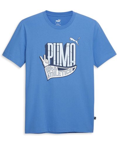 PUMA Athletics Graphic Tee - Blue