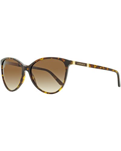 Versace Cat Eye Sunglasses Ve4260 108/13 Amber Havana 58mm - Black