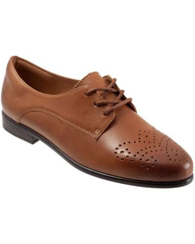 Trotters Livvy Leather Wingtip Oxfords - Brown