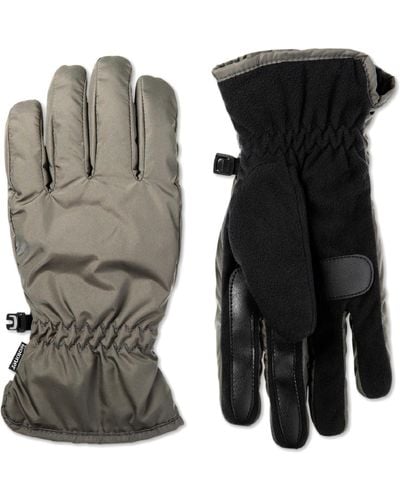 Isotoner Smart Dri Fleece Lined Touch Screen Winter Gloves - Black