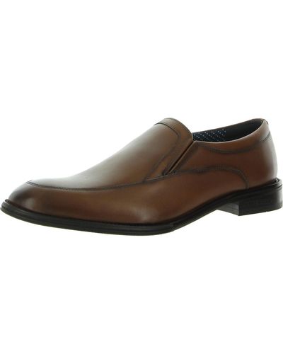 Kenneth Cole Tully Leather Laceless Loafers - Brown