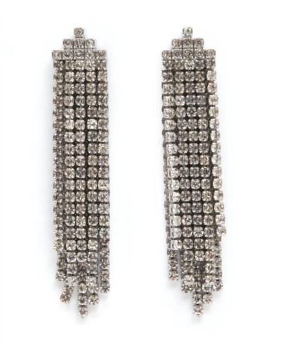 Clare V. Layered Cupchain Statement Earring - White