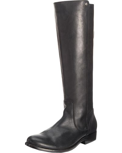 Frye Melissa Faux Leather Riding Knee-high Boots - Black