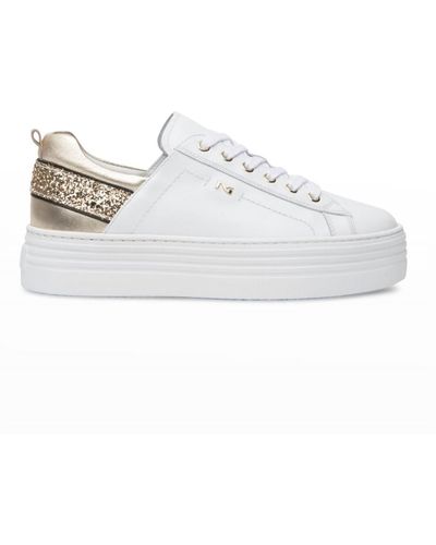 Nero Giardini Sneaker Gold Glitter - White