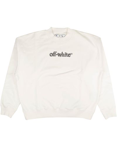 Off-White c/o Virgil Abloh Slanted Logo Skate Crewneck - White