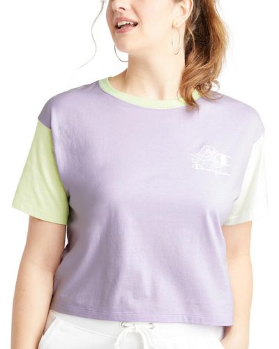 Champion Knit Crop T-shirt - Purple