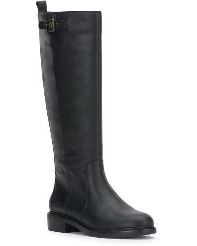 Lucky Brand Quinn3 Leather Tall Knee-high Boots - Black