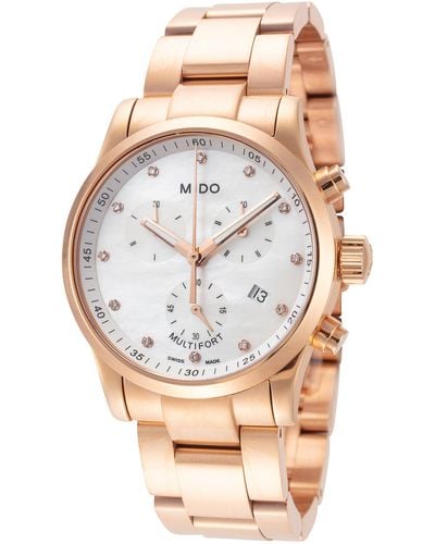 MIDO M0052173311600 Multifort 35mm Quartz Watch - Pink
