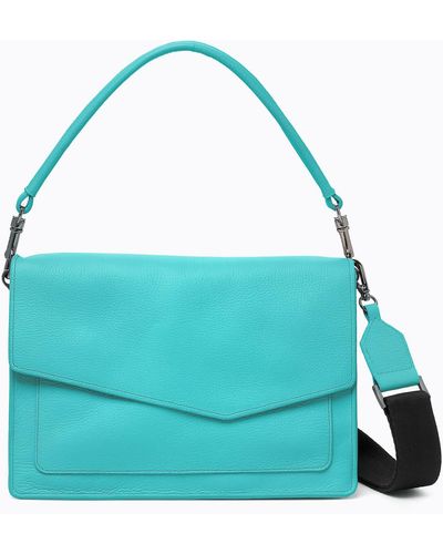 Botkier Cobble Hill Flap Satchel - Blue