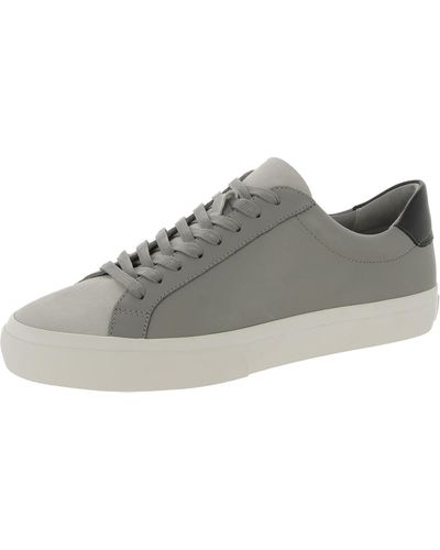 Vince Fulton E Leather Lifestyle Fashion Sneakers - Gray