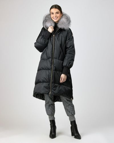 Gorski Apres-ski Coat With Detachable Fox Hood Trim - Black
