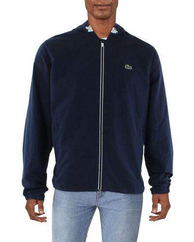 Lacoste Hooded Cold Weather Soft Shell Jacket - Blue