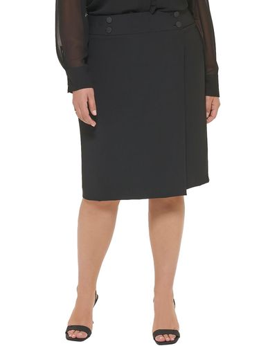 Calvin Klein Plus Knee-length Suit Separate Pencil Skirt - Black