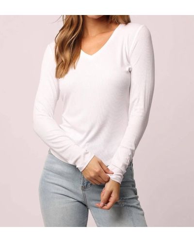 Another Love Sophie Long Sleeve Tee - White