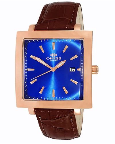 Oniss Quad Blue Dial Watch