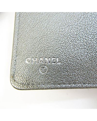 Chanel Couverture Agenda Leather Wallet (pre-owned) - Gray