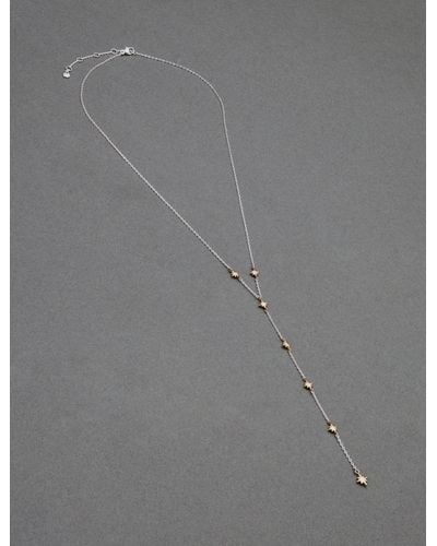 Lucky Brand Starburst Y Necklace - Gray
