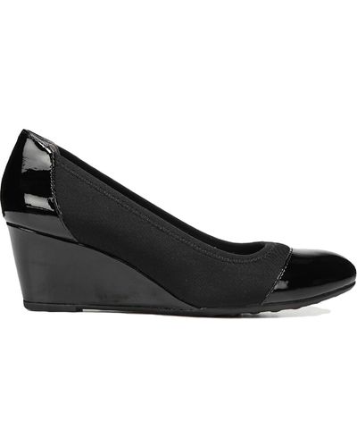 LifeStride Juliana Str Slip On Padded Insole Wedge Heels - Black