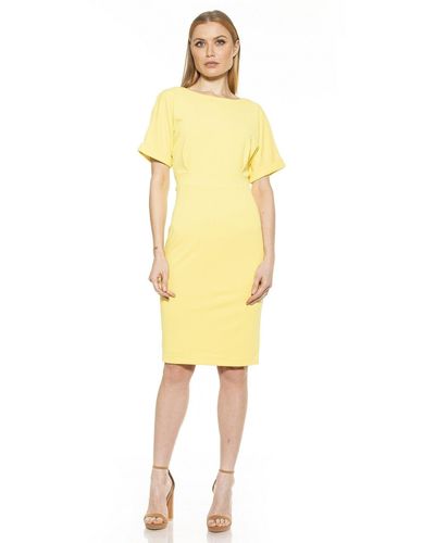 Alexia Admor Jacqueline Midi Dress - Yellow