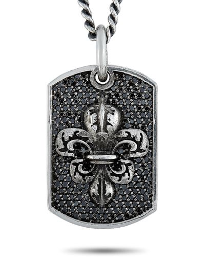 King Baby Studio Sterling Silver MB Cross Dog Tag Pendant Small