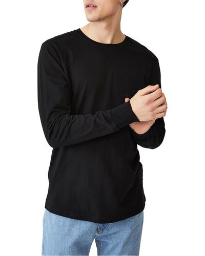 Cotton On Organic Cotton Long Sleeves T-shirt - Black