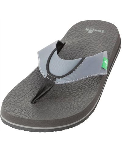 Sanuk Men Beer Cozy Flip Flop - Gray