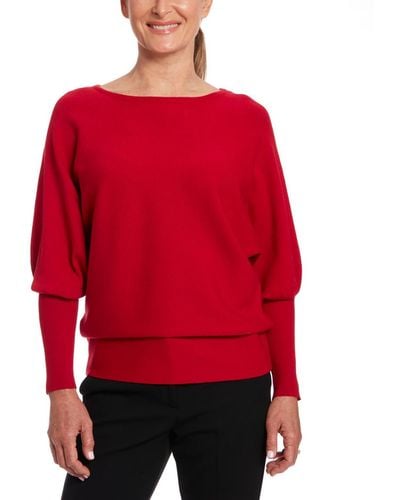 Joseph A Solid Pullover Sweater - Red