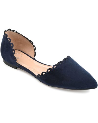 Journee Collection Collection Wide Width Jezlin Flat - Blue