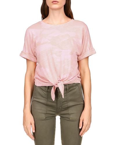 Sanctuary Heathered Knot-front T-shirt