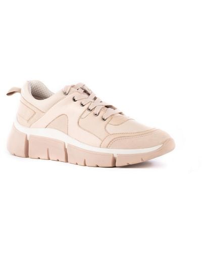 Seychelles I'll Be There Lace-up Shearling Casual And Fashion Sneakers - Pink