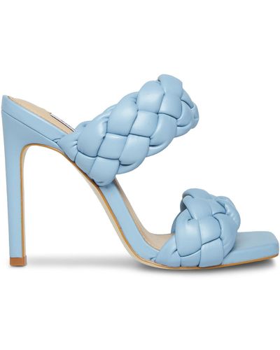 Steve Madden Kenley Square Toe Dress Sandals - Blue