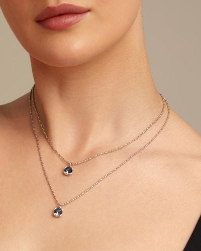 Uno De 50 Aura Blue Necklace In Silver - Natural