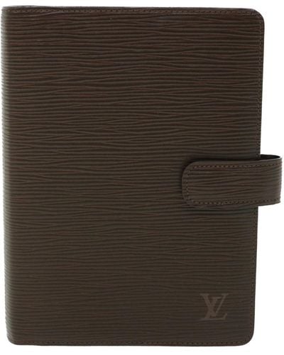 Louis Vuitton Agenda Cover Leather Wallet (pre-owned) - Black