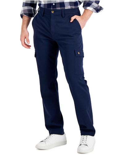 Club Room Classic Fit Low Rise Cargo Pants - Blue
