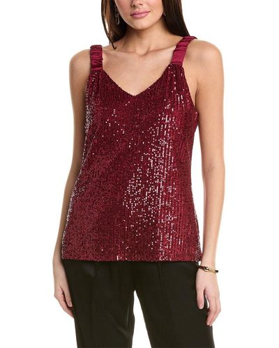 Vince Camuto Ruched Tank - Red
