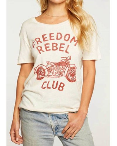 Chaser Brand S/s Freedom Rebel Club Tee - Natural