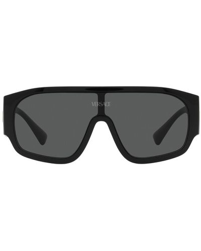 Versace Ve4439 Gb1/87 Shield Sunglasses - Black