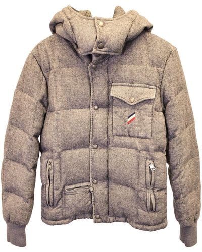 Moncler Cezzane Puffer Jacket In Gray Cotton