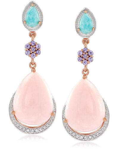 Ross-Simons Opal And . Multi-gemstone Drop Earrings - Pink