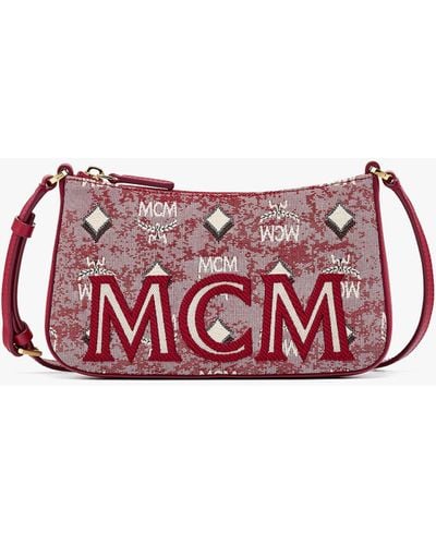 MCM Aren Shoulder Bag - Red