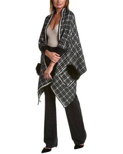 Sara Campbell Knitted Wrap - Black